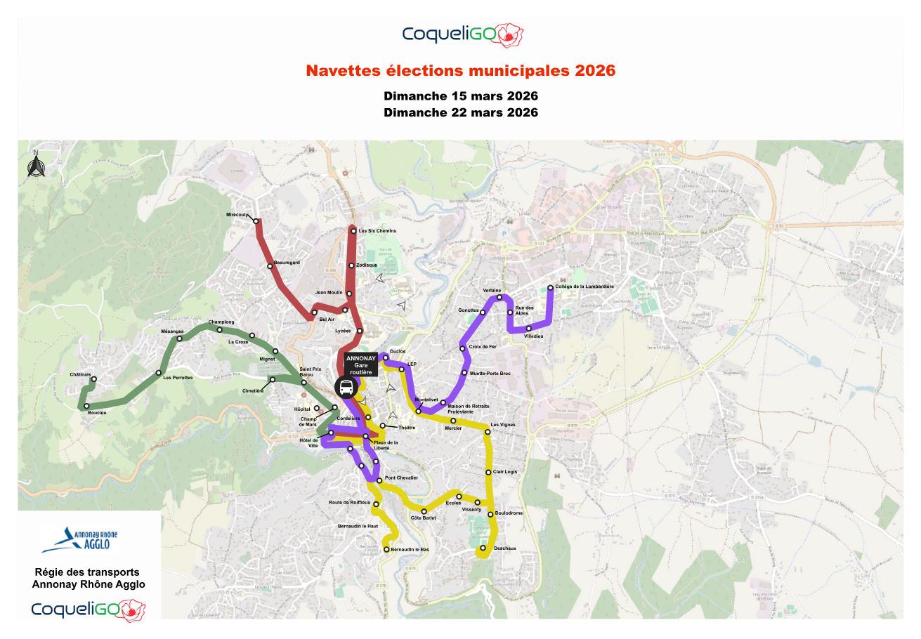 Trajets élections municipales 2026